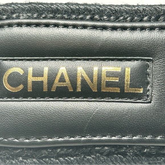 NEW CHANEL 23C CC LOGO MULE SANDALS BLACK LAMBSKIN SZ 38 - Picture 14 of 16
